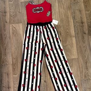 NWT Beetlejuice Red and Black Pajama Set